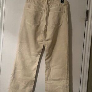 Zara wide leg  wide leg carpenter style.  pants.Sz 6 cream color